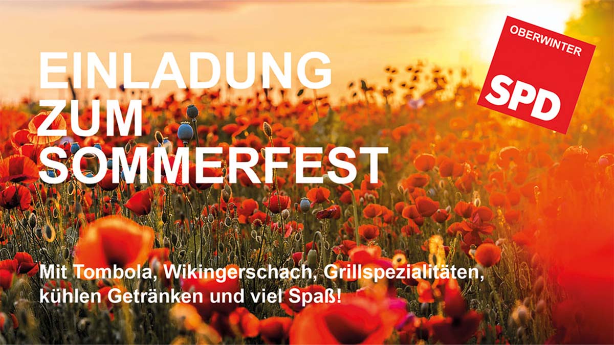 Sonnenschein zum Sommerfest 2022 der SPD Oberwinter